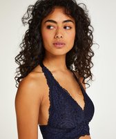 Hunkemöller Dames Lingerie Voorgevormde halter bralette Rose - Blauw - maat M