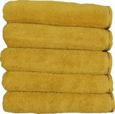 ARTG® Towelzz - Handdoek - 50 x 100 cm - Donker Geel - Mustard - Set 5 stuks