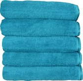 ARTG® Towelzz - Handdoek - 50 x 100 cm - Petrol Blauw - Deep Blue - Set 5 stuks