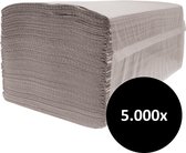 Papieren handdoekjes - 5.000 stuks - Z-vouw 1-laags recycled