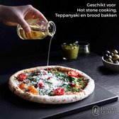 Granieten Pizzasteen BBQ en Oven voor Knapperige Pizza’s 38x30x2cm - Pizzastenen Pizzaplaat van 100% Natuurlijk Materiaal - Pizzasteen Barbecue - LuxuryQuarry®
