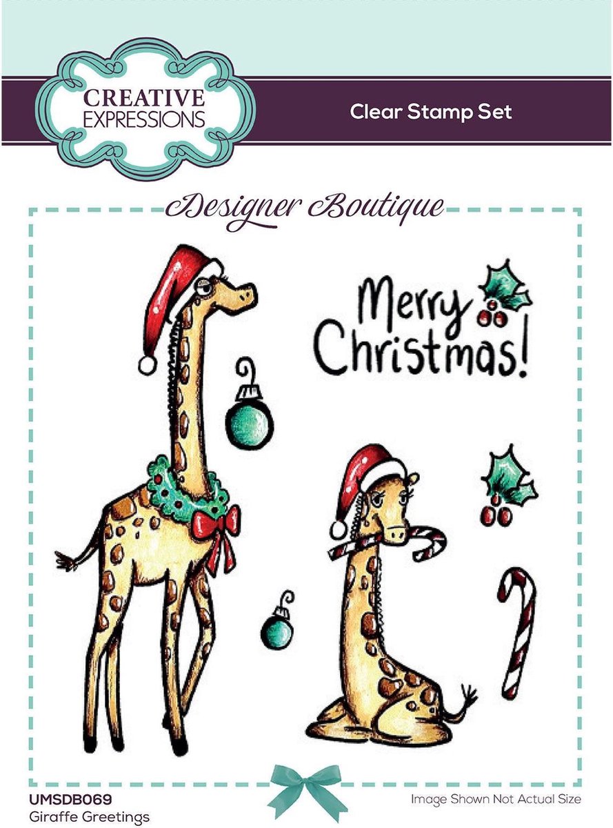Creative Expressions Designer Boutique Collection Clear Stamp Set Giraffe Greetings A6