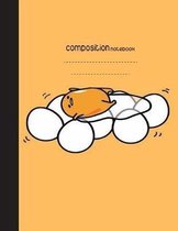 Composition Notebook: 8.5 x 11, 110 pages: Lazy egg v.2