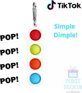 Fidget Toy - Simple Dimple - Sleutelhanger - Simple Dimple Vier Kleuren