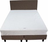 Bedworld Boxspring 160x220 - Stevig - Velours - Taupe (ML15)