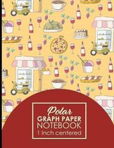 Polar Graph Paper Notebook: 1 Inch Centered