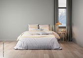 Mistral Home - Dekbedovertrek - 100% katoen flanel - 200x200 cm - 2 kussenslopen - Believe - Beige