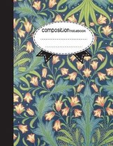 Composition Notebook, 8.5 x 11, 110 pages: Colorful Flowers