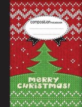 Composition Notebook, 8.5 x 11, 110 pages: merry christmas!