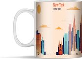 Mok - New York - Afbeelding - Zon - 350 ml - Beker