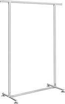 Segenn's kledingrek metaal - kledingrek - kapstok  - Stevige kledingrail - belastbaar tot 45 kg - 110 x 44 x 158,5 cm - zilver