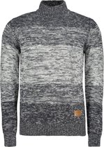 Haze & Finn Trui Arctic Knit Twisted Ma16 0242 India Ink Blanc De Blanc Mannen Maat - M