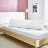 D-Supplies® - Zijslaapkussen - Recht - Met Kussensloop - Grijs - 40 x 145 cm - 100% polyester