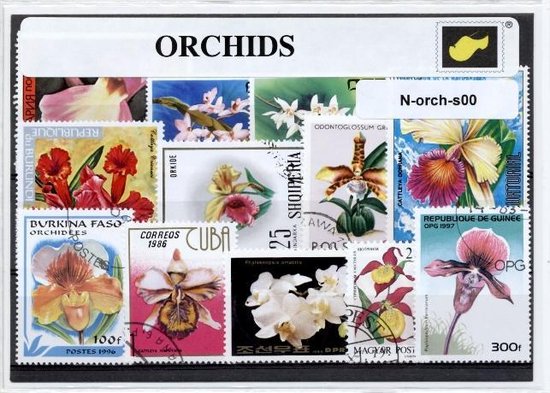 Afbeelding van het spel Orchideeen – Luxe postzegel pakket (A6 formaat) : collectie van verschillende postzegels van orchideeen – kan als ansichtkaart in een A6 envelop - authentiek cadeau - kado - geschenk - kaart - cattleya - cymbidium - orchidee - vanda - bloem