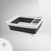 Égouttoir à vaisselle pliable Gtrise avec égouttoir - Égouttoir à vaisselle - Égouttoir à lave-vaisselle - Étagère de cuisine - Plastique - Compact