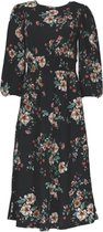 Onlzille Naya 3/4 Smock Midi Dress 15230352 Black/femme Flower