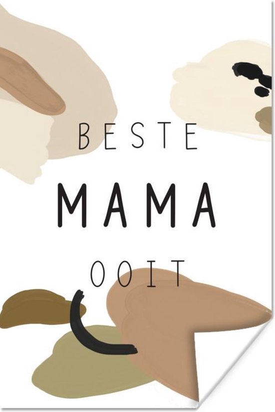 Poster Beste mama ooit - Spreuken - Mama - Quotes - 20x30 cm