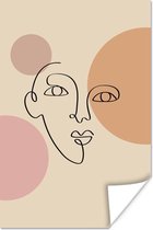 Affiche Pastel - Visage - Beige - 80x120 cm