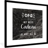 Cadre photo avec poster - Le meilleur cadeau - Proverbes - Grand-père - Citations - 40x40 cm - Cadre poster