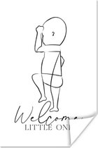 Poster Spreuken - Baby - Quotes - Welcome little one - 80x120 cm