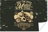 Poster Moto - Rétro - Lettres - 30x20 cm - Cadeau Vaderdag - Cadeau - Cadeau pour lui - Astuce - Homme