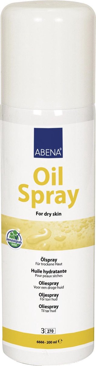 Abena | Oil Spray 200ml | Oliespray voor zeer droge huid | Geparfumeerd | massageolie | hydraterend