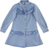 LITTLE PIECES LPNANNA LS DENIM DRESS Meisjes Jurk - Maat 140