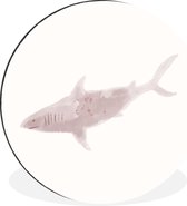 WallCircle - Cercle Mural - Cercle Mural - Requins - Mer - Aquarelle - Aluminium - Dibond - 30x30 cm - Intérieur et Extérieur