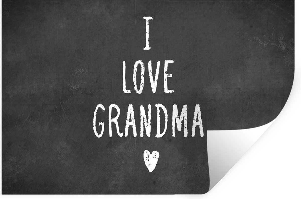 Muurstickers - Sticker Folie - I love grandma - Oma - Quotes - Spreuken - 60x40 cm - Plakf