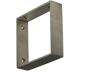 Duraline - Wandplankdrager metaal - Plankdrager Vierkant 12 x 12 cm - Roestvrijstaal - Strakke en luxe uitstraling