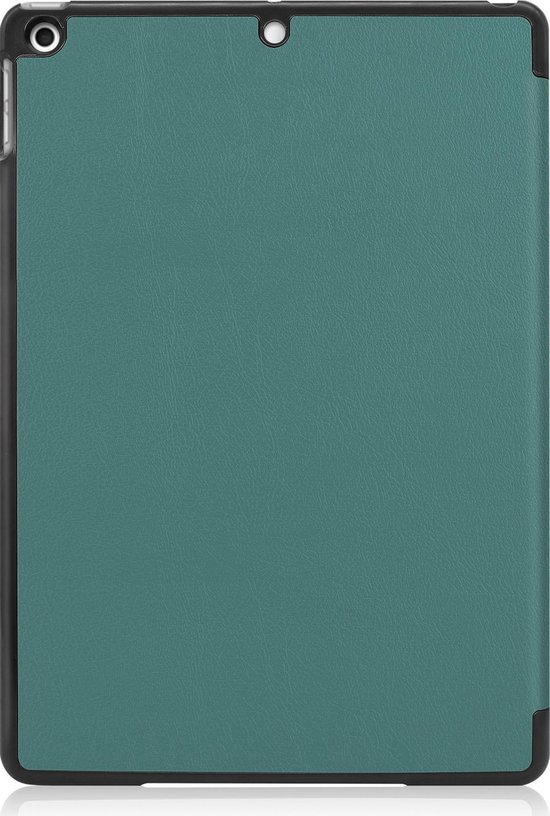 iPad 10.2 2021 Hoes Luxe Book Case Cover Hoesje (10,2 inch) - Donkergroen