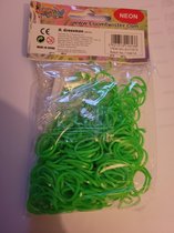 2 zakjes Loom twister loombandjes neon groen