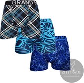 Grand man boxershorts heren mix print 3-pak -L