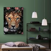 Poster Jungle Lioness - Plexiglas - Meerdere Afmetingen & Prijzen | Wanddecoratie - Interieur - Art - Wonen - Schilderij - Kunst