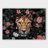 Poster Jungle Lioness LS - Plexiglas - Meerdere Afmetingen & Prijzen | Wanddecoratie - Interieur - Art - Wonen - Schilderij - Kunst