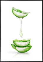 Poster aloe vera plant doorgesneden - 40x50 cm