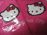 sanrio, handdoek + washandje , Hello kitty , fuchia