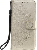 Shop4 - Samsung Galaxy A52s 5G Hoesje - Wallet Case met Pasjeshouder Mandala Patroon Goud