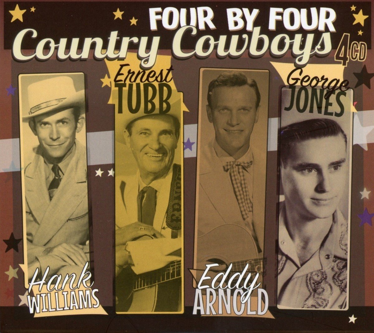 Hank Williams, Ernest Tubb, Eddy Arnold, George Jones - Four By Four - Country Cowboys (4 CD)