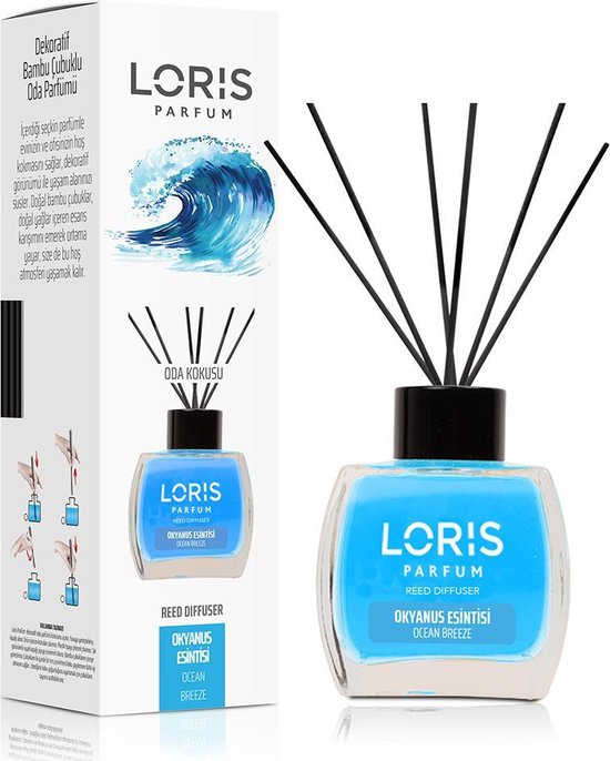 Parfum d'ambiance - Parfum Loris - Bâtonnets de parfum - Ocean Breeze