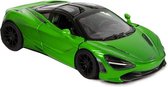 auto McLaren 720S pull-back 1:36 staal die-cast groen