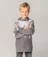 SEA'SONS - Hoodie Jongens/Meisjes - Kleurveranderend - Tie-Dye - Grijs/Wit - Maat 146