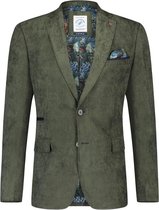 A fish named Fred- Blazer green printed rib cord - 52-EU