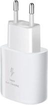 WiseQ Oplader voor Samsung - Snellader met USB C aansluiting - 25W Adapter - Wit