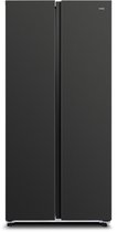 chiq CSS433NE4F - Amerikaanse koelkast - Zwart Staal