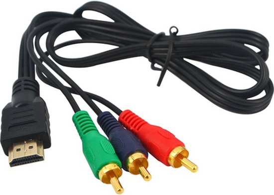 HDMI naar 3 RGB RCA adapter 1 meter / Composiet Component / HDMI kabel | bol.com