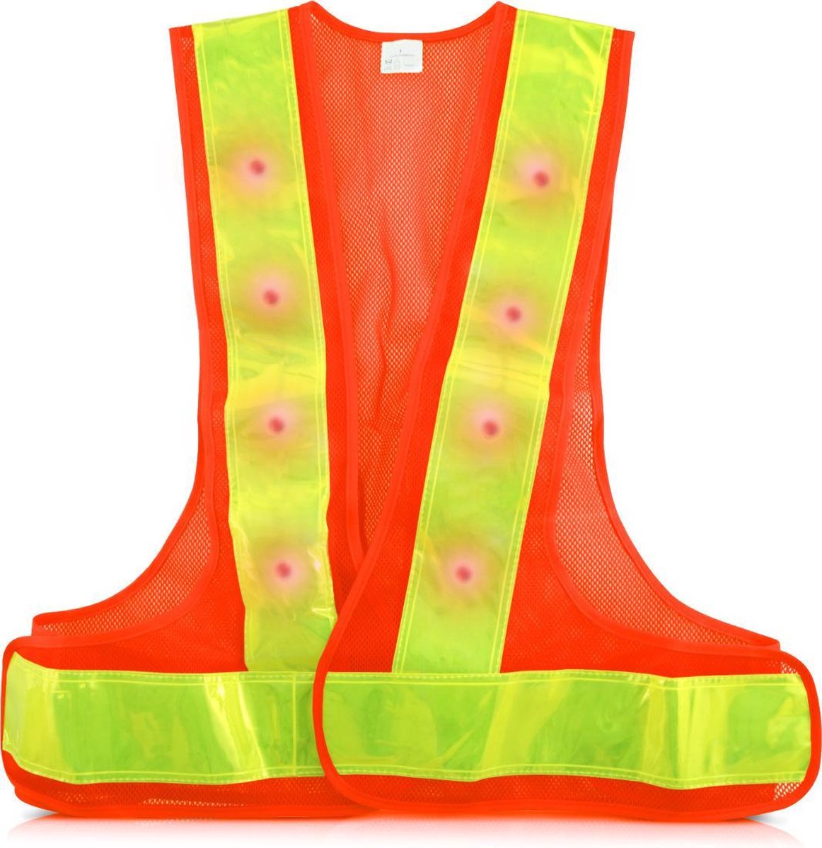 Gilet réfléchissant LED avec 2 bandes réfléchissantes, 3 Modes d