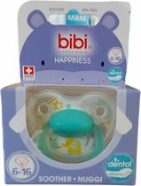 Bibi Happiness fopspeen Favourites 6-16 mnd - Baby - 6-16 mnd - Fopspeen - Dental - Siliconen - Soother - BPA Free - Gratis Verzending