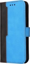 Blauwe bookcase voor Samsung Galaxy A32 met draagkoord in PU leder