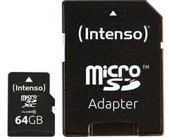 Intenso 64GB MicroSD Speicherkarte inkl. SD Adapter (Class 10)